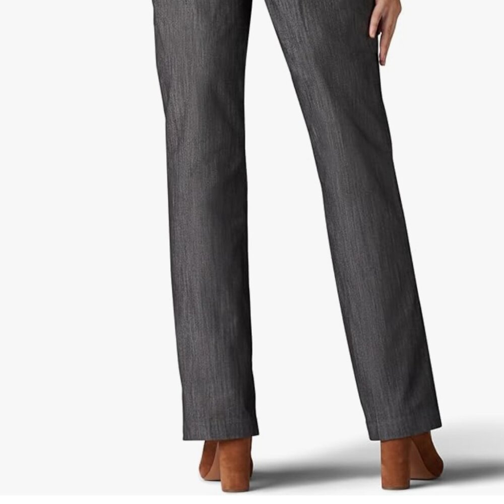 Lee Women's Ultra Lux Comfort with Flex Motion Trouser Pant in Carbon Rinse - Picture 5 of 10